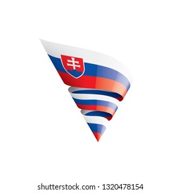 Slovakia flag, vector illustration on a white background