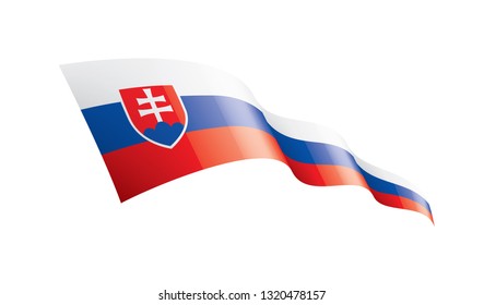 Slovakia flag, vector illustration on a white background