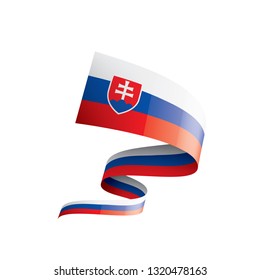 Slovakia flag, vector illustration on a white background