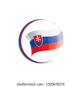Slovakia flag, vector illustration on a white background