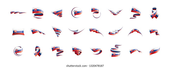 Slovakia flag, vector illustration on a white background