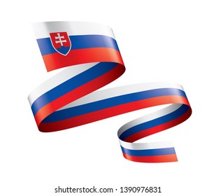 Slovakia flag, vector illustration on a white background