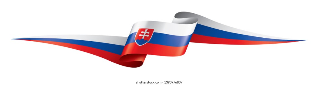 Slovakia flag, vector illustration on a white background