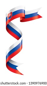 Slovakia flag, vector illustration on a white background