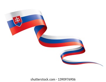 Slovakia flag, vector illustration on a white background