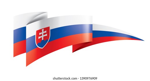 Slovakia flag, vector illustration on a white background