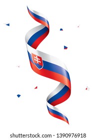 Slovakia flag, vector illustration on a white background