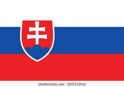 Slovakia flag vector. National flag of Slovakia illustration