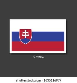 Slovakia flag Vector Square Icon.