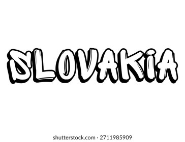 Slovakia graffiti word vector font
Vector font word on a white background