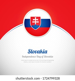 Slovakia happy independence day with creative colorful country flag background
