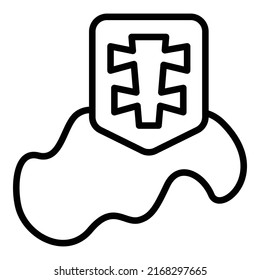 vector de contorno de icono de Eslovaquia. Mapa de marca. Ciudad Emblem