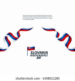 Slovakia Independence Day Celebration Vector Template Design Illustration