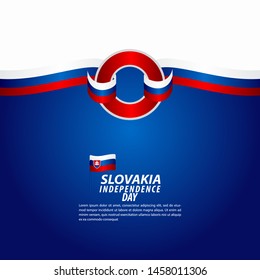 Slovakia Independence Day Celebration Vector Template Design Illustration