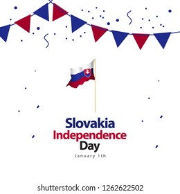 Slovakia Independence Day Vector Template Design Illustration