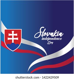 Slovakia Independence Day Vector Template Design Illustration - Vector
