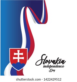 Slovakia Independence Day Vector Template Design Illustration - Vector
