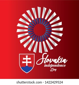 Slovakia Independence Day Vector Template Design Illustration - Vector
