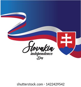 Slovakia Independence Day Vector Template Design Illustration - Vector
