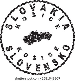 Slowakei Kosice Runde Seal Map Design