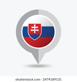 Eslovaquia Locación Pin Icon Ilustración vectorial