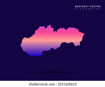 Slovakia map of Colorful gradient style vector Illustration.