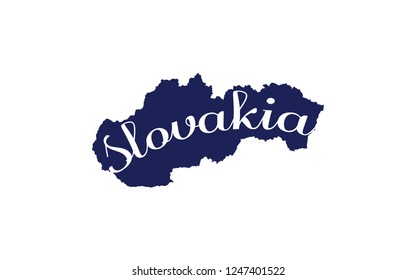 Slovakia map country shape vector illustration