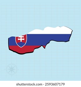 Slovakia map Design Vector illustration graphic