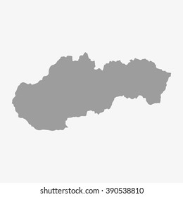 Slovakia  map in gray on a white background