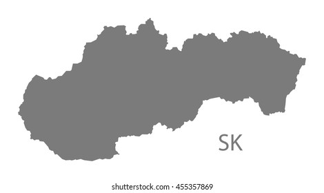 Slovakia Map grey