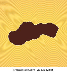 Icono de mapa de Eslovaquia. Forma de campo en el fondo de degradado rayado radiante. Afiche vibrante de Eslovaquia. Auténtica ilustración vectorial.