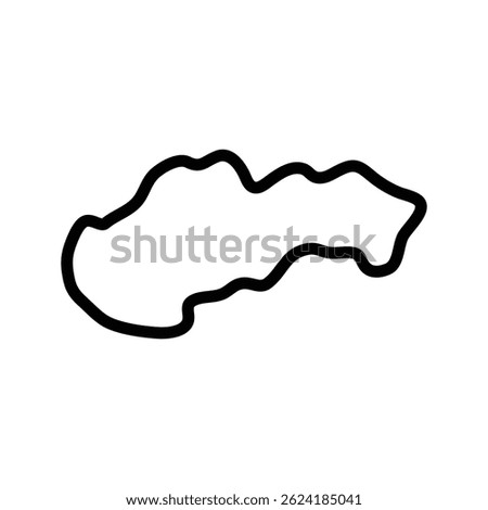 Slovakia map icon. Slovakia outline map. Simple icon design. Vector illustration