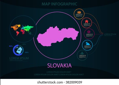 Slovakia map infographic