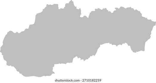Slovakia Map Isolated Silhouette Grey Vector Map Editable