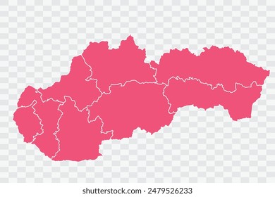 Slovakia Map punch Color Background quality files png