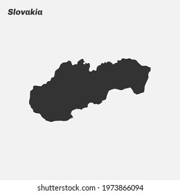 Slovakia map silhouette. Vector illustration.