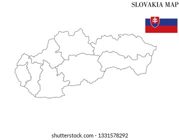 Slovakia map vector illustration
