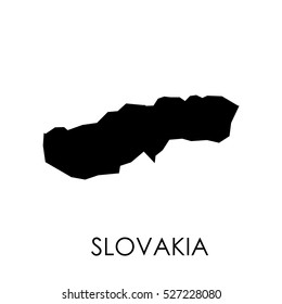 Slovakia map in white background