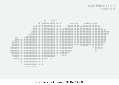 Slovakia Map - World map International vector template with grey pixel, grid, grunge, halftone style isolated on white background for education, infographic, design - Vector illustration eps 10