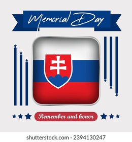 Slovakia Memorial Day Vector Illustration