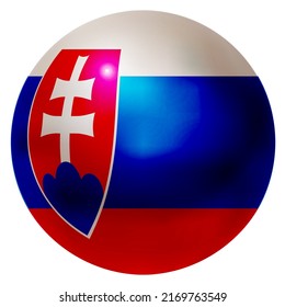 Slovakia National flag ball icon