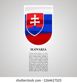 Slovakia national flag. flat, vector illustration