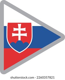 Slovakia national flag icon vector Illustration material