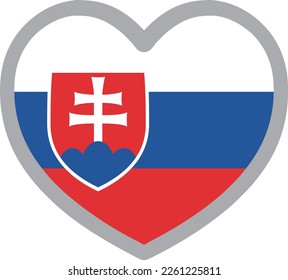 Slovakia national flag icon vector Illustration material
