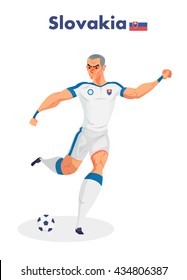  Slovakia nationality footballer, Vector illustration.
