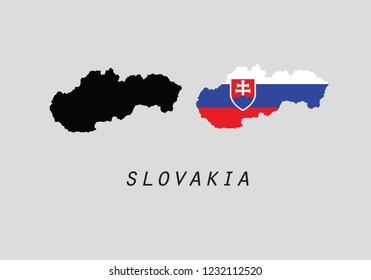 Slovakia outline map country shape 