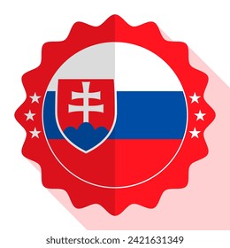 Slovakia quality emblem, label, sign, button. Vector illustration.