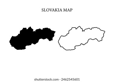 Slovakia region country map vector