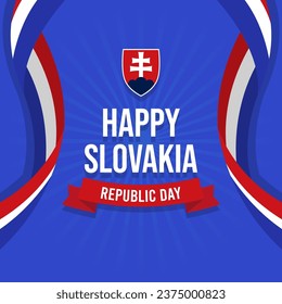 Slovakia Republic Day illustration vector background. Vector eps 10