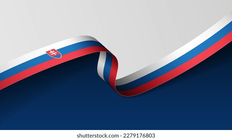 Slovakia ribbon flag background. Element of impact for the use you want to make of it.